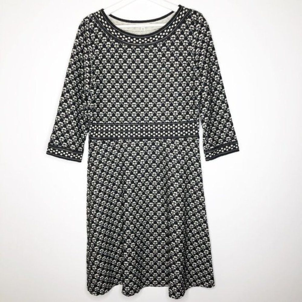 MAX STUDIO Black Printed Dress